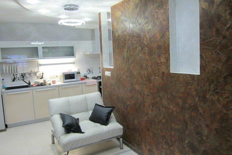 Декоративная штукатурка в интерьере - фото