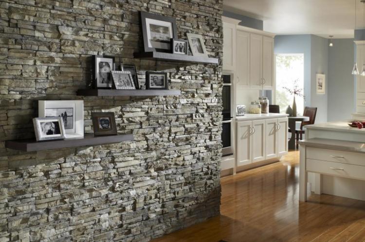 Декоративный камень в интерьере - фото
