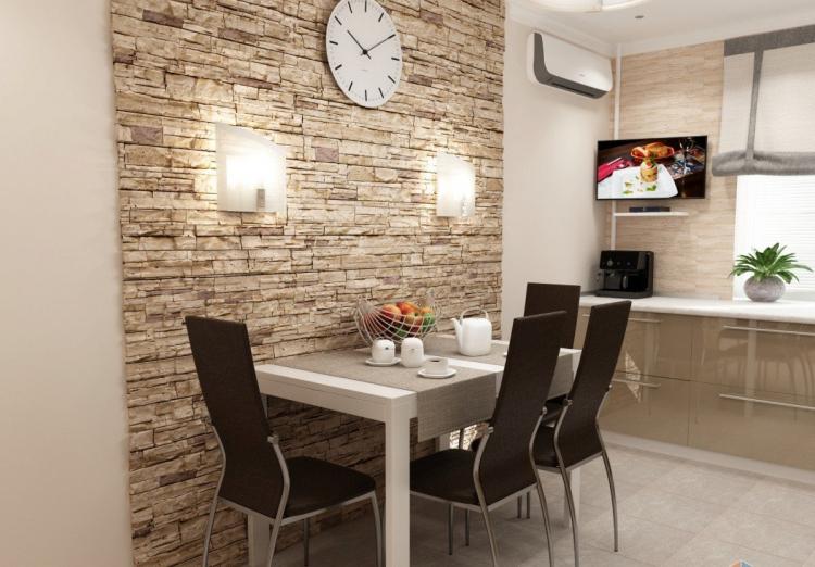 Декоративный камень в интерьере - фото