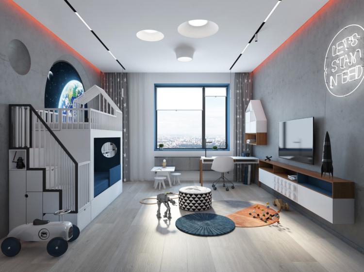 Детская комната «Гравитация» - дизайн интерьера