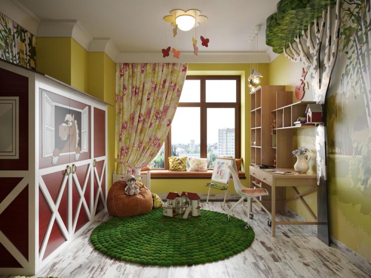 Детская комната «Милая деревня» - дизайн интерьера