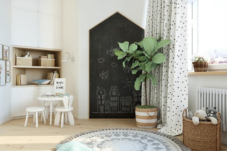 Детская комната «С видом на облака» - дизайн интерьера