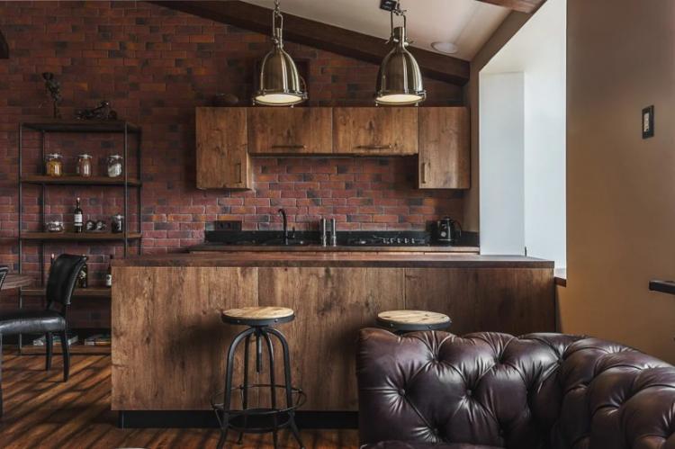 Диван для кухни в стиле лофт