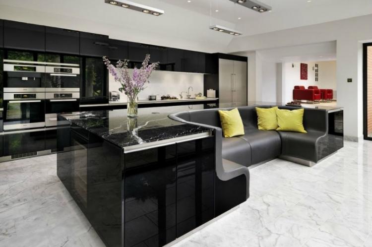 Диван для кухни в стиле хай-тек