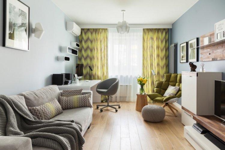 Гостиная 15 кв.м. - дизайн интерьера фото