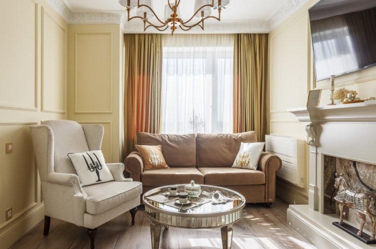 Гостиная 15 кв.м. - дизайн интерьера фото