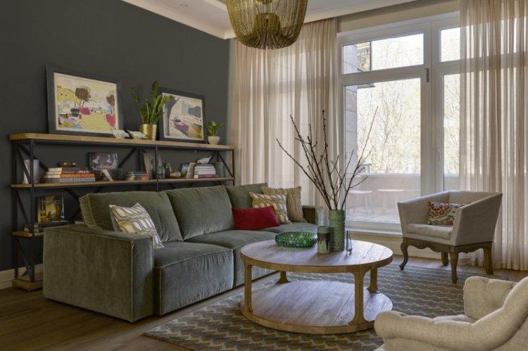 Гостиная 15 кв.м. - дизайн интерьера фото