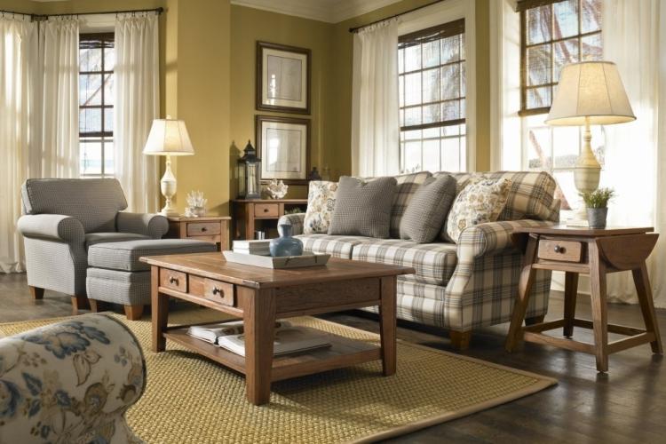 Гостиная 16 кв.м. в стиле кантри - Дизайн интерьера