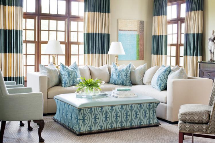 Текстиль и декор - Дизайн гостиной 16 кв.м.