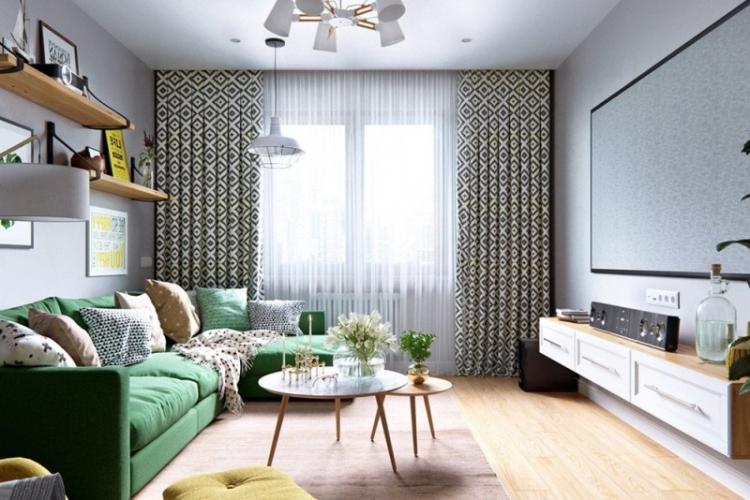 Как оформить дизайн гостиной 17 кв.м. (85 фото)