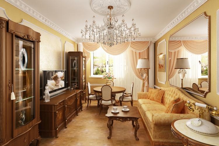 Дизайн гостиной 17 кв.м. - фото реальных интерьеров