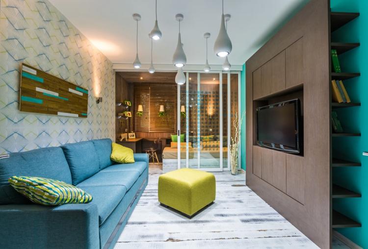 Дизайн гостиной 17 кв.м. - фото реальных интерьеров