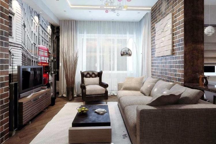 Дизайн гостиной 17 кв.м. - фото реальных интерьеров
