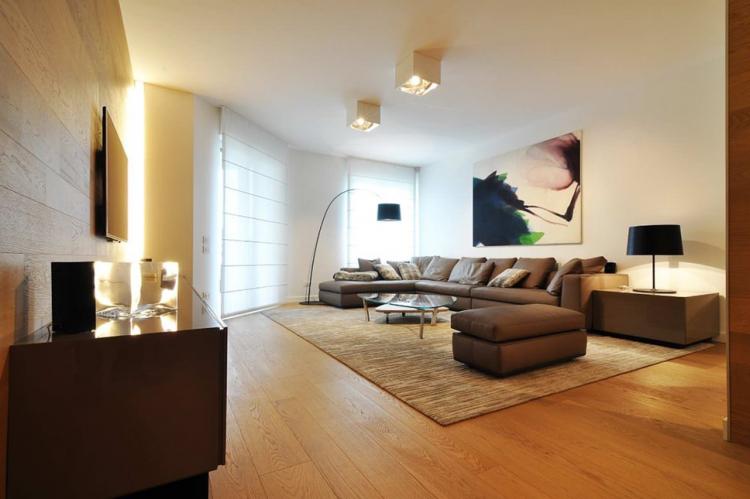 Отделка пола - Дизайн гостиной 18 кв.м.