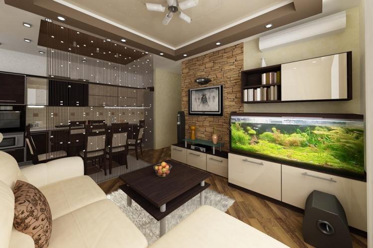 Дизайн гостиной 18 кв.м. - фото реальных интерьеров