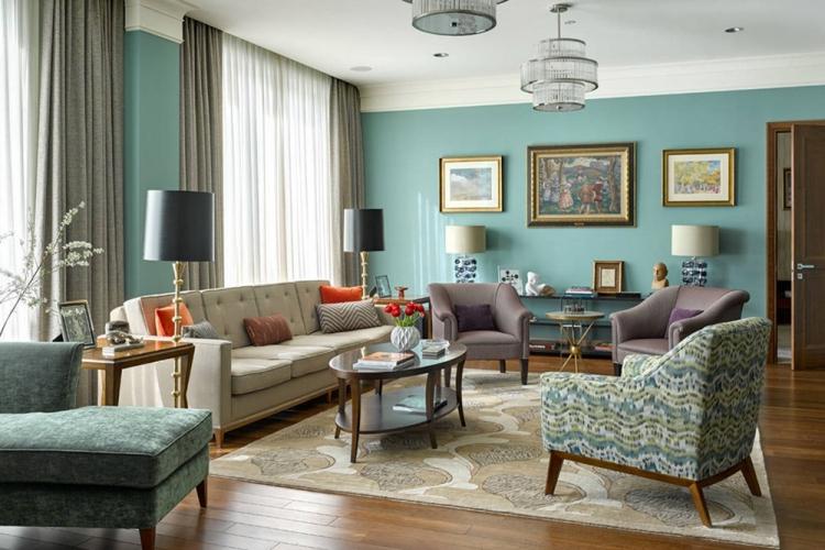 Дизайн гостиной 18 кв.м. - фото реальных интерьеров