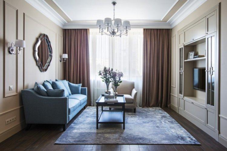 Гостиная в классическом стиле - дизайн интерьера фото