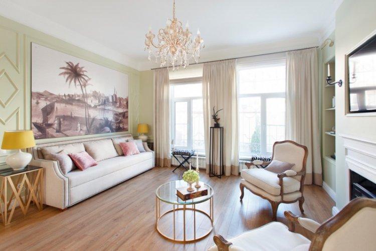 Гостиная в классическом стиле - дизайн интерьера фото