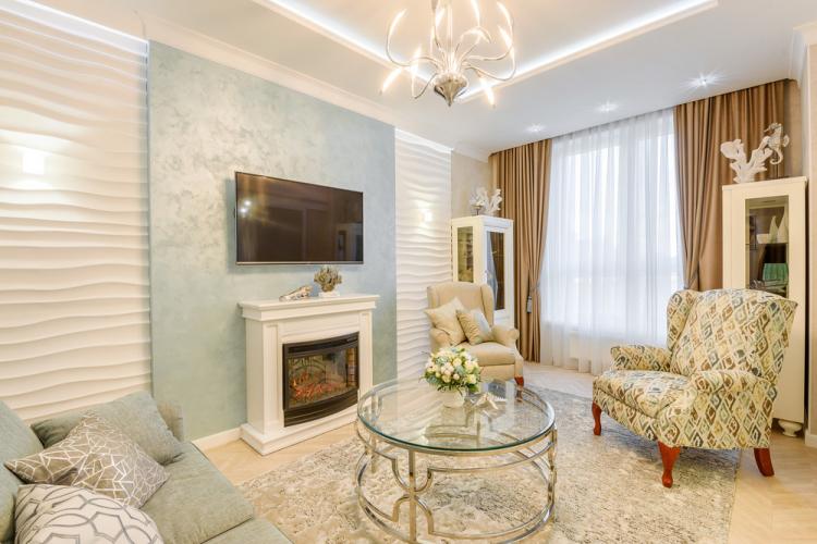 Дизайн гостиной в морском стиле