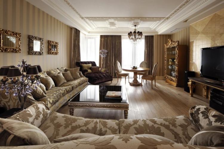 Дизайн интерьера гостиной в классическом стиле