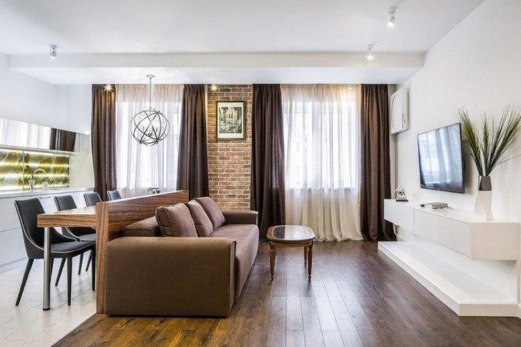 Гостиная в стиле контемпорари - дизайн интерьера фото