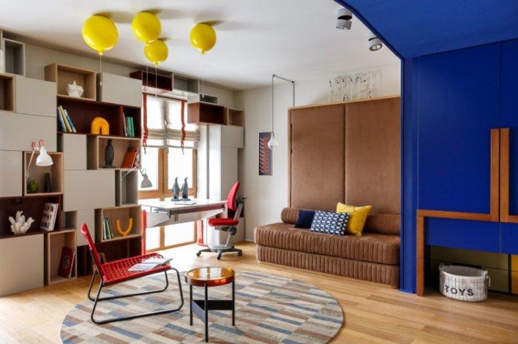 Детская комната в стиле контемпорари - дизайн интерьера фото