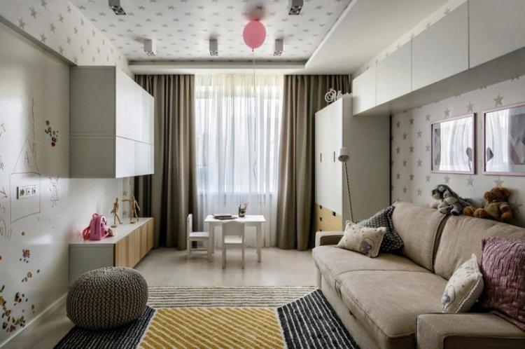 Детская комната в стиле контемпорари - дизайн интерьера фото