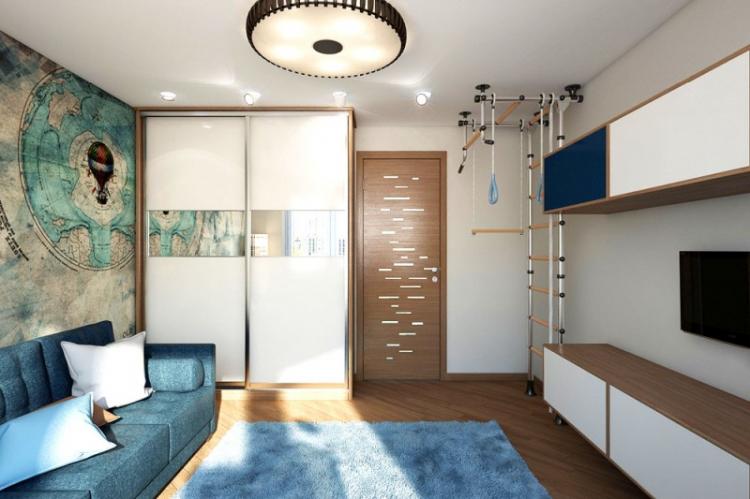 Комната для мальчика-подростка - дизайн интерьера фото