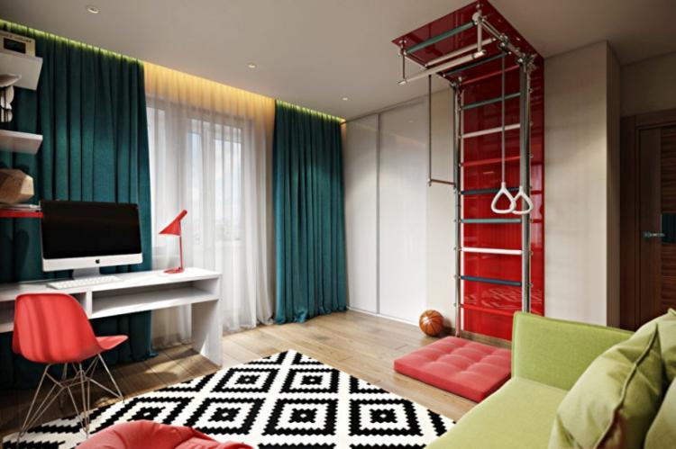 Комната для мальчика-подростка - дизайн интерьера фото