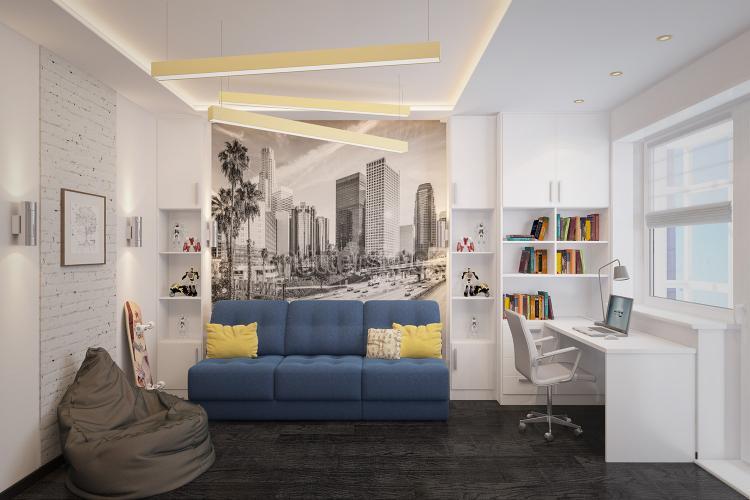 Комната для мальчика-подростка - дизайн интерьера фото