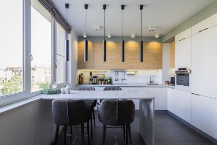 Кухня 14 кв.м - дизайн интерьера фото