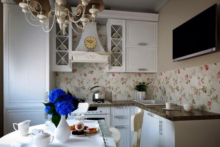 Кухня 2 на 3 в стиле прованс - Дизайн интерьера