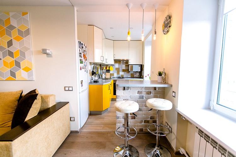 Дизайн кухни 6 кв.м. - фото реальных интерьеров