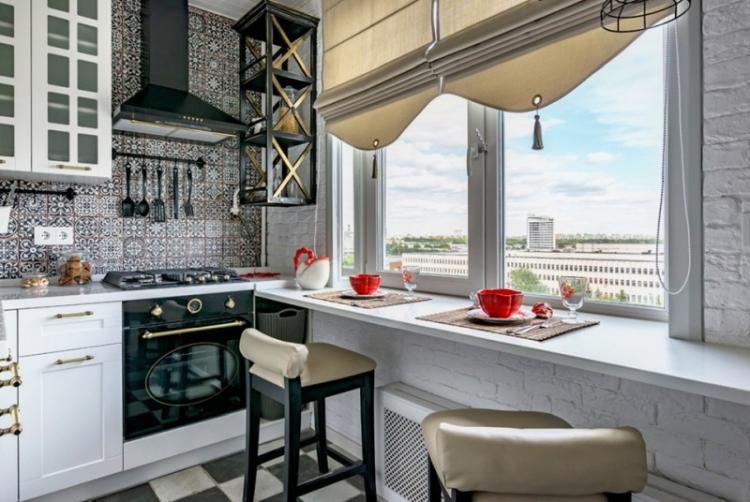Кухня 7 кв.м. в стиле бохо - Дизайн интерьера