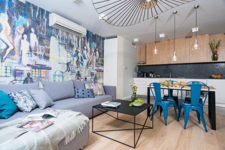 Цветовая гамма - Дизайн кухни-гостиной 20 кв.м.