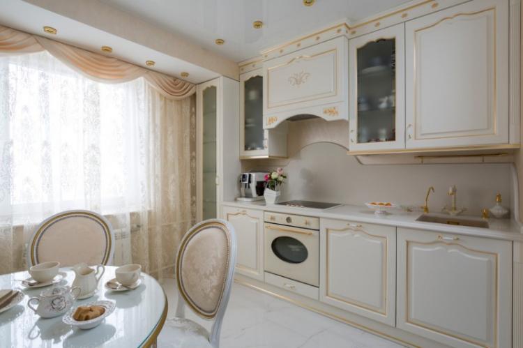 Дизайн кухни в классическом стиле - фото