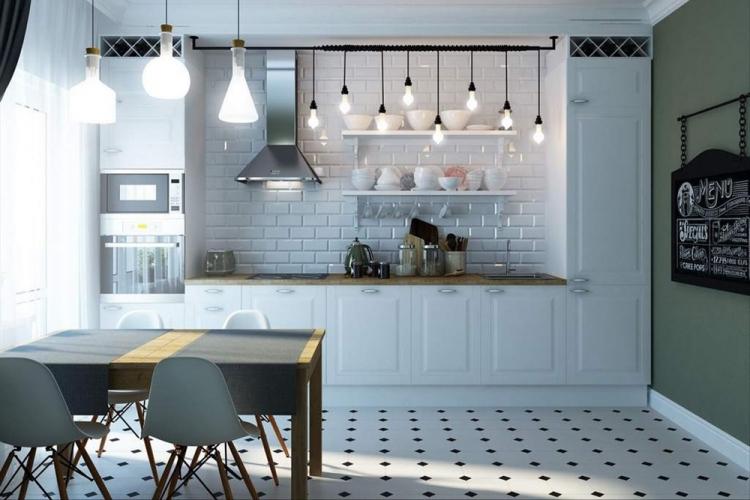 Дизайн интерьера кухни в скандинавском стиле - фото