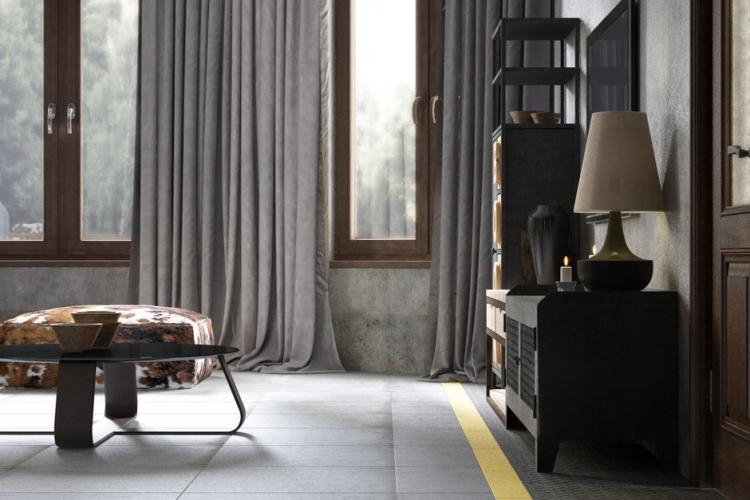 Шторы и текстиль - Дизайн кухни в стиле лофт