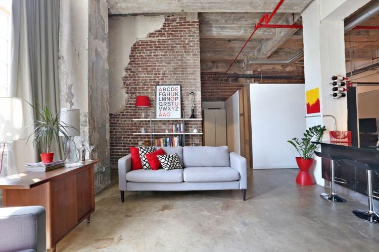 Отделка стен - Дизайн кухни в стиле лофт