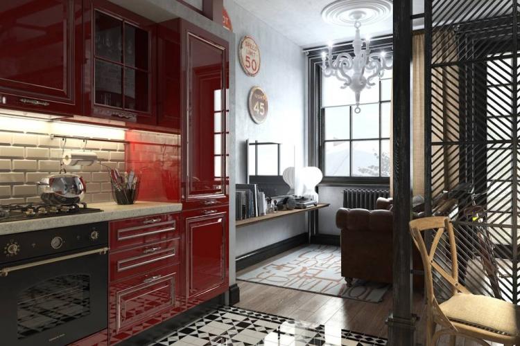 Дизайн кухни в стиле лофт - фото реальных интерьеров