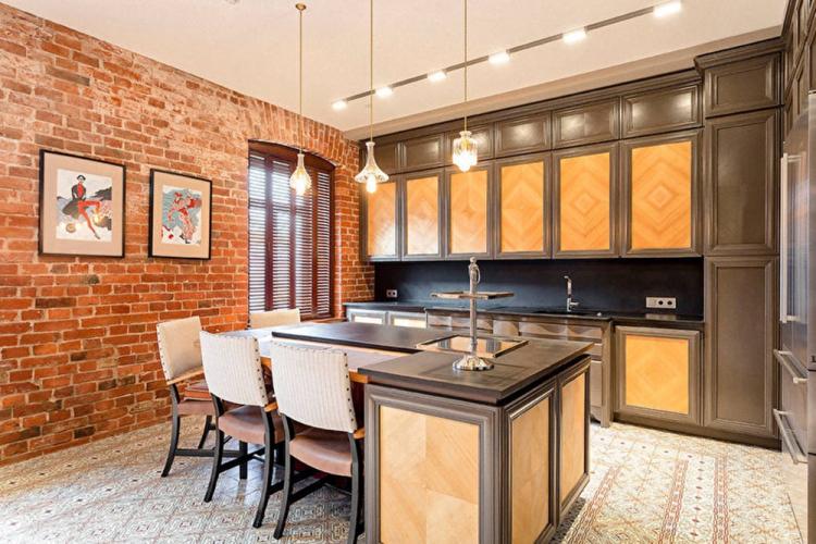 Дизайн кухни в стиле лофт - фото реальных интерьеров