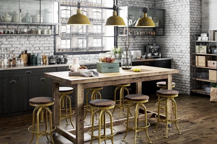 Дизайн кухни в стиле лофт - фото реальных интерьеров