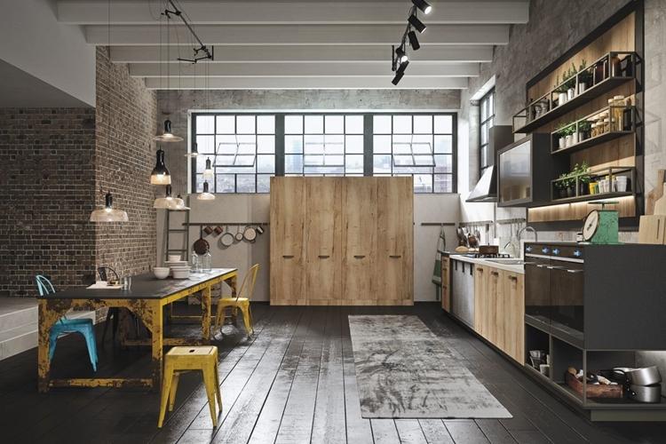 Дизайн кухни в стиле лофт - фото реальных интерьеров