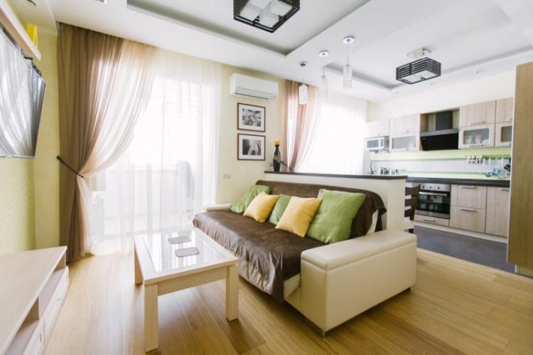 Дизайн интерьера квартиры-студии - фото реальных интерьеров