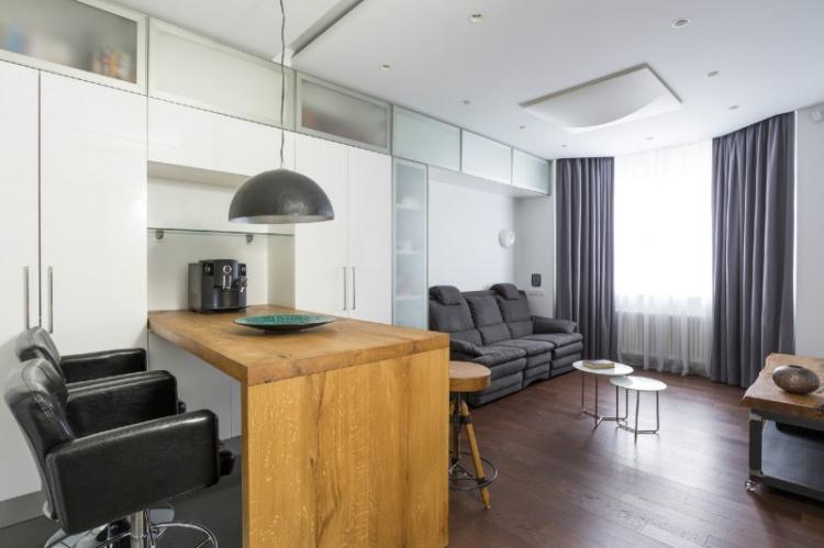 Дизайн интерьера квартиры-студии - фото реальных интерьеров