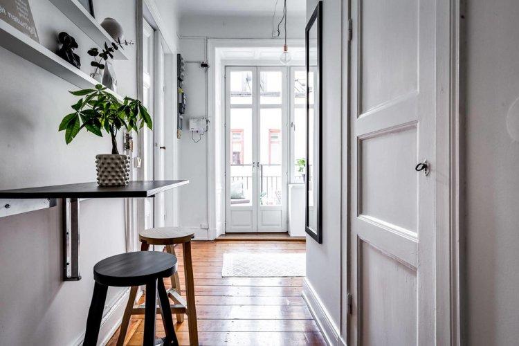 Акцент на пол - Дизайн квартиры в скандинавском стиле