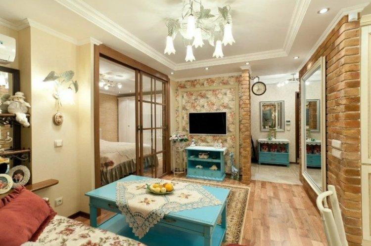 Нетипичный прованс в открытой планировке - Дизайн квартиры в стиле прованс