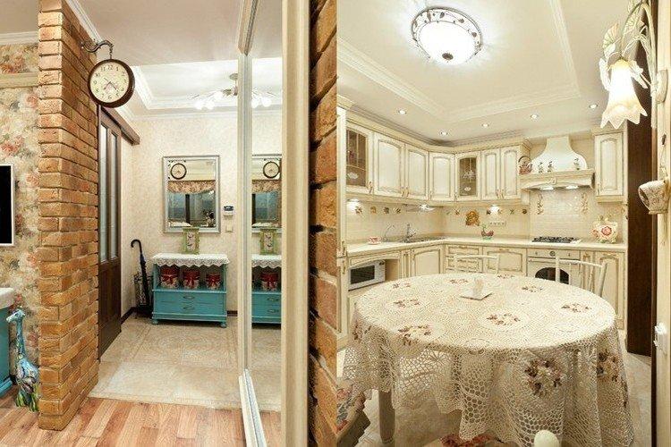 Нетипичный прованс в открытой планировке - Дизайн квартиры в стиле прованс