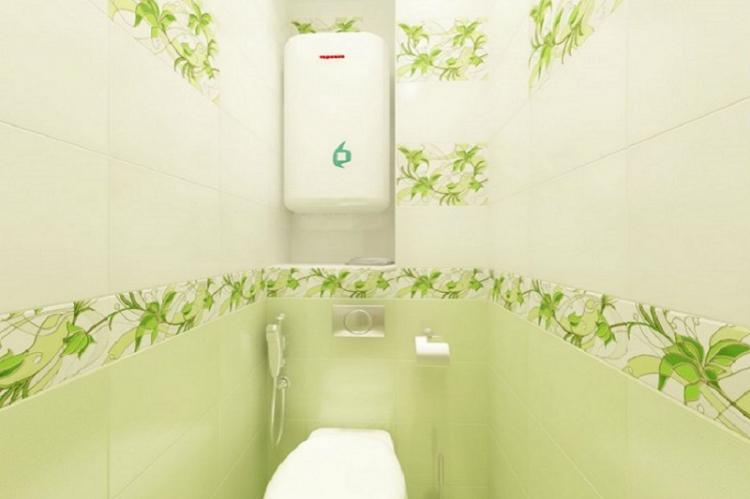 Встроенный бойлер - Дизайн маленького туалета