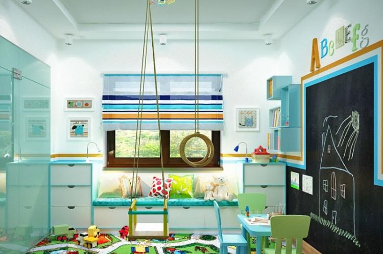 Делаем красивый потолок - Дизайн маленькой детской